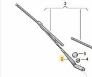 Wischerarm rechts vorne AUDI Q2 (GA) 81B955408