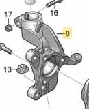Achsschenkel links vorne AUDI Q2 (GA) 5Q0407253A