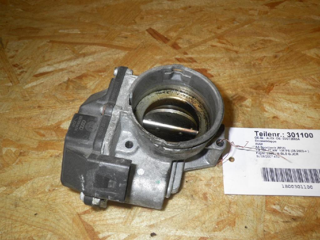 1100 Drosselklappe AUDI A3 Sportback (8PA) 1.9 TDI 77 kW 03G12863A Bild 1100 Drosselklappe AUDI A3 Sportback (8PA) 1.9 TDI 77 kW 03G12863A