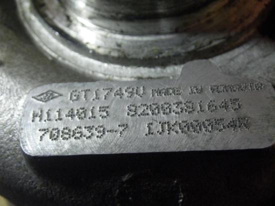 Turbolader RENAULT Grand Scenic II (JM) 8200381645 Bild Turbolader RENAULT Grand Scenic II (JM) 8200381645