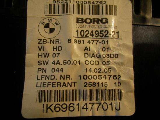 Instrumentenkombination BMW 1er (E87) 6961477 Bild Instrumentenkombination BMW 1er (E87) 6961477