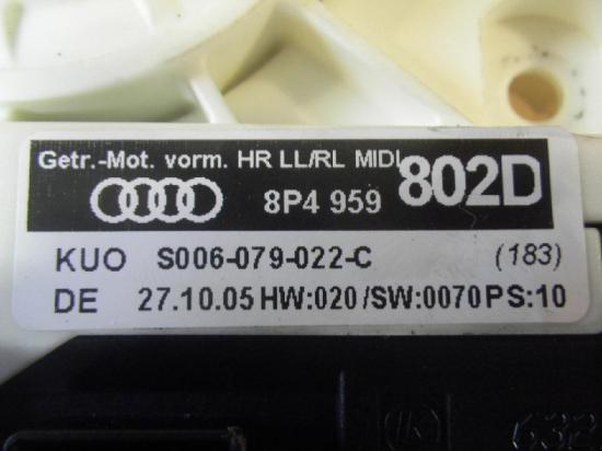 Motor Fensterheber rechts hinten AUDI A3 (8P) 8P4959802 Bild Motor Fensterheber rechts hinten AUDI A3 (8P) 8P4959802