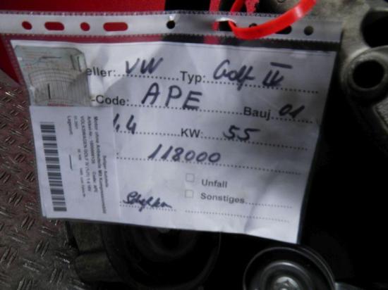 Motor ohne Anbauteile (Benzin) Mit Kompressionsbild/ Motor defekt VOLKSWAGEN GOLF IV (1J1) 1.4 16V 55 KW Bild Motor ohne Anbauteile (Benzin) Mit Kompressionsbild/ Motor defekt VOLKSWAGEN GOLF IV (1J1) 1.4 16V 55 KW