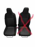 Sitzgarnitur komplett Stoff geteilt Skoda Citigo AA 1S0881106BB