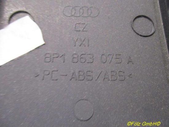 Verkleidung links Ablagefach Fahrerseite AUDI A3 (8P1) 2.0 TDI 103 KW 8P1863075A Bild Verkleidung links Ablagefach Fahrerseite AUDI A3 (8P1) 2.0 TDI 103 KW 8P1863075A