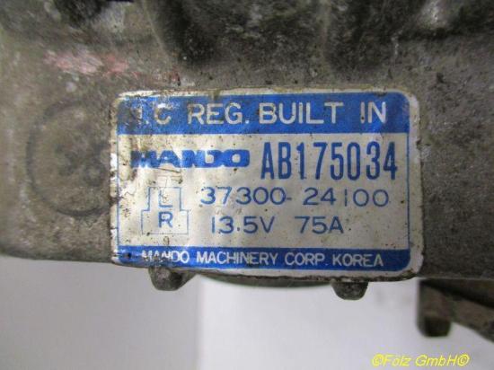 Lichtmaschine Generator 75A MITSUBISHI COLT II (C1_A) 1.2 ELGL 44 KW AB175034 37300-24100 Bild Lichtmaschine Generator 75A MITSUBISHI COLT II (C1_A) 1.2 ELGL 44 KW AB175034 37300-24100