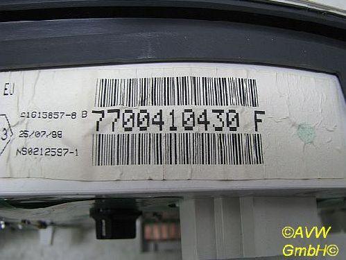 Instrumentenkombination Tacho 7700410430F RENAULT CLIO II (BB0/1/2_, CB0/1/2_) 1 43 KW Bild Instrumentenkombination Tacho 7700410430F RENAULT CLIO II (BB0/1/2_, CB0/1/2_) 1 43 KW