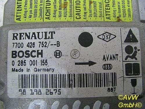 Steuergerät Airbag 7700426752 0285001155 RENAULT CLIO II (BB0/1/2_, CB0/1/2_) 1 43 KW Bild Steuergerät Airbag 7700426752 0285001155 RENAULT CLIO II (BB0/1/2_, CB0/1/2_) 1 43 KW