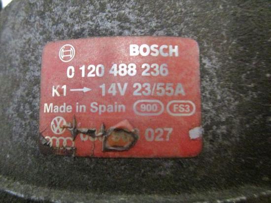 Lichtmaschine Generator 55A VW POLO COUPE (86C, 80) 1.0 CAT 33 KW 036903027 0120488236 Bild Lichtmaschine Generator 55A VW POLO COUPE (86C, 80) 1.0 CAT 33 KW 036903027 0120488236