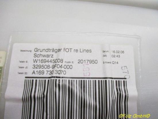 Türverkleidung rechts hinten Elegance MERCEDES-BENZ A-KLASSE (W169) A 180 CDI 80 KW A1697303070 Bild Türverkleidung rechts hinten Elegance MERCEDES-BENZ A-KLASSE (W169) A 180 CDI 80 KW A1697303070