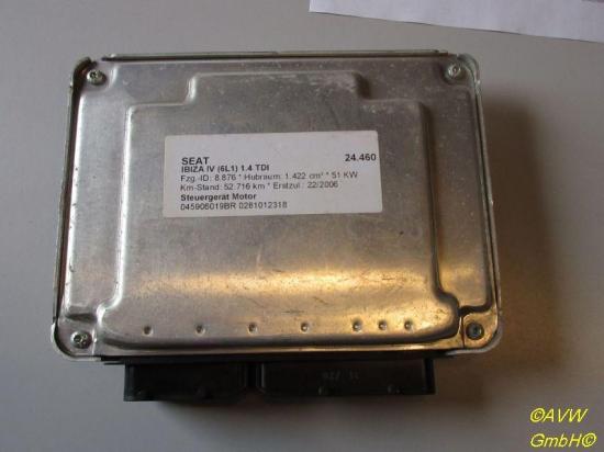 Steuergerät Motor SEAT IBIZA IV (6L1) 1.4 TDI 51 KW 045906019BR 0281012318 Bild Steuergerät Motor SEAT IBIZA IV (6L1) 1.4 TDI 51 KW 045906019BR 0281012318