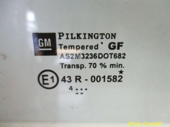 Türscheibe rechts hinten OPEL ASTRA H CARAVAN 1.7 CDTI 74 KW 43R-001582 Bild Türscheibe rechts hinten OPEL ASTRA H CARAVAN 1.7 CDTI 74 KW 43R-001582