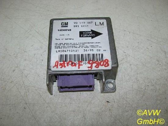 Steuergerät Airbag 90519067 LM OPEL ASTRA F CARAVAN (51_, 52_) 1.6I 52 KW 90519067 LM Bild Steuergerät Airbag 90519067 LM OPEL ASTRA F CARAVAN (51_, 52_) 1.6I 52 KW 90519067 LM
