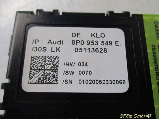 Steuergerät Lenksäulensteuergerät AUDI A3 (8P1) 2.0 TDI 103 KW 8P0953549E Bild Steuergerät Lenksäulensteuergerät AUDI A3 (8P1) 2.0 TDI 103 KW 8P0953549E