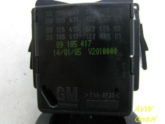 Schalter Wischer OPEL MERIVA 1.6 16V 74 KW 09185417 Bild Schalter Wischer OPEL MERIVA 1.6 16V 74 KW 09185417