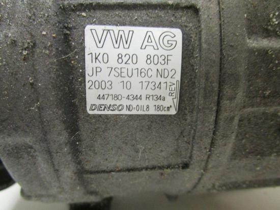 Klimakompressor VW GOLF V (1K1) 1.6 FSI 85 KW 1K0820803F Bild Klimakompressor VW GOLF V (1K1) 1.6 FSI 85 KW 1K0820803F