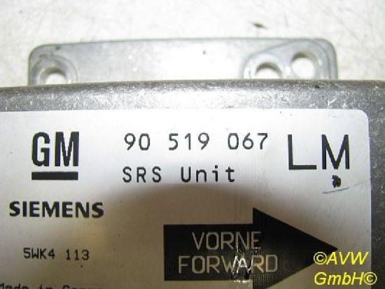 Steuergerät Airbag 90519067 LM OPEL ASTRA F CARAVAN (51_, 52_) 1.6I 52 KW 90519067 LM Bild Steuergerät Airbag 90519067 LM OPEL ASTRA F CARAVAN (51_, 52_) 1.6I 52 KW 90519067 LM