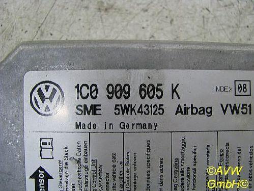 Steuergerät Airbag VW POLO (9N_) 1.2 40 KW 1C0909605K Bild Steuergerät Airbag VW POLO (9N_) 1.2 40 KW 1C0909605K