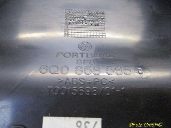 Verkleidung Lenksäule VW POLO (9N_) 1.4 16V 55 KW 6Q0858656C Bild Verkleidung Lenksäule VW POLO (9N_) 1.4 16V 55 KW 6Q0858656C