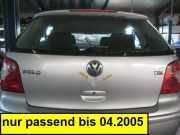 Heckklappe / Heckdeckel (vor Facelift) VW Polo 9 N