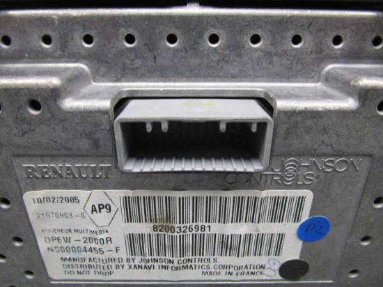 Navigationssystem Display RENAULT LAGUNA II GRANDTOUR (KG0/1_) 2.2 DCI 102 KW 8200375267 8200326981 Bild Navigationssystem Display RENAULT LAGUNA II GRANDTOUR (KG0/1_) 2.2 DCI 102 KW 8200375267 8200326981