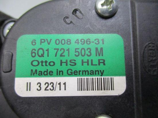 Gaspedal Gaspotenziometer Pedalwertgeber SEAT IBIZA 4 IV 6J1 6P5 2.0 TDI 105 KW 6Q1721503M Bild Gaspedal Gaspotenziometer Pedalwertgeber SEAT IBIZA 4 IV 6J1 6P5 2.0 TDI 105 KW 6Q1721503M