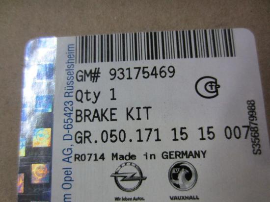 Bremsensatz für Scheibenbremse vorne Opel Astra F, Calibra 2.0i 256mm OU 93175469 93182282 93192637 Bild Bremsensatz für Scheibenbremse vorne Opel Astra F, Calibra 2.0i 256mm OU 93175469 93182282 93192637