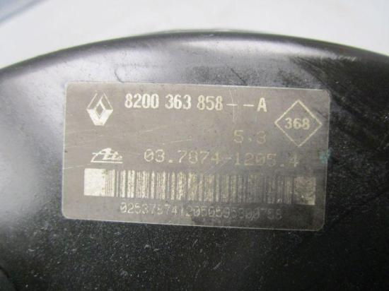 Bremskraftverstärker RENAULT LAGUNA II GRANDTOUR (KG0/1_) 2.2 DCI 102 KW 8200363858A Bild Bremskraftverstärker RENAULT LAGUNA II GRANDTOUR (KG0/1_) 2.2 DCI 102 KW 8200363858A