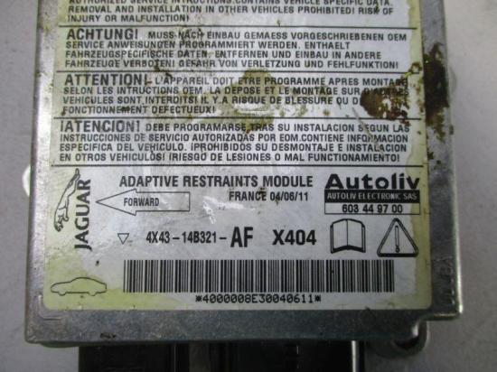 Steuergerät Airbag Airbagsteuergerät JAGUAR X-TYPE KOMBI 04-07 96 KW 4X4314B321AF Bild Steuergerät Airbag Airbagsteuergerät JAGUAR X-TYPE KOMBI 04-07 96 KW 4X4314B321AF