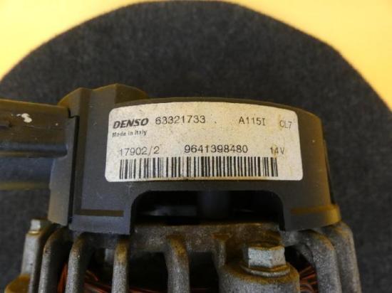 Lichtmaschine 206 CC 63321733 115A Peugeot 206 CC Cabrio (Typ:2D) 206 CC Bild Lichtmaschine 206 CC 63321733 115A Peugeot 206 CC Cabrio (Typ:2D) 206 CC