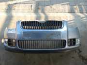 Stoßfänger vorne Fabia 2 5J Satin grey met 9154 Skoda Fabia II Lim./Kombi (Typ:54) Fabia II Classic