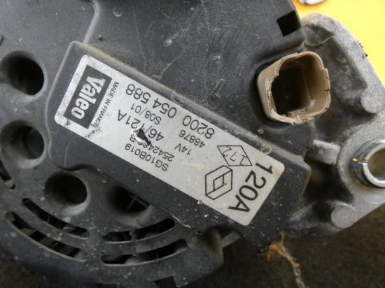 Lichtmaschine Scenic 1 8200054588 120A Renault Scenic 1 (Typ:JA) RT Bild Lichtmaschine Scenic 1 8200054588 120A Renault Scenic 1 (Typ:JA) RT