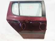 Skoda Fabia 5J Türe hinten rechts 5-Türig Limousine komplett mit Seitenscheibe , Fensterheber manuell ohne Kurbel , Farbcode : LF3X Rosso Brunell