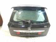 Peugeot 407 SW Facelift Heckklappe komplett mit Heckscheibe , dritte Bremsleuchte , Heckwischer und Spoiler , Kofferraumklappe , Klappe hinten , Heckdeckel , Kofferraumdeckel , Deckel hinten , Farbe : EXL Schwarz Obsidien 