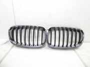 BMW 1er F20 Kühlergrill links 7239021 und rechts 7289022 , Luftgitter vorne , Grill Stoßstange vorne , Nieren Chrom schwarz