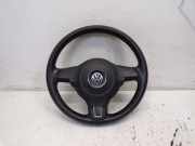 Lenkrad 3 Speichen, Schwarz, Leder VW GOLF VI (5K1) 1.6 TDI 77 KW 5K0419091J~5K0880201H