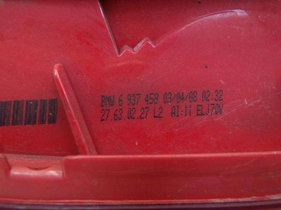 Rückleuchte Rücklicht aussen rechts BMW 3 (E90) 318I 105 KW 6937458 Bild Rückleuchte Rücklicht aussen rechts BMW 3 (E90) 318I 105 KW 6937458