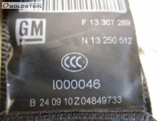 Sicherheitsgurt rechts hinten Gurtrolle Gurtstraffer OPEL MERIVA (B) 1,4 88 KW 13307289 Bild Sicherheitsgurt rechts hinten Gurtrolle Gurtstraffer OPEL MERIVA (B) 1,4 88 KW 13307289