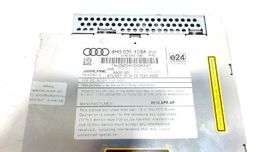 Cd-Wechsler 4h0035108a Audi A8 (D4) Limousine 4.2 TDI V8 32V Quattro (CDSB) 2010 Bild Cd-Wechsler 4h0035108a Audi A8 (D4) Limousine 4.2 TDI V8 32V Quattro (CDSB) 2010