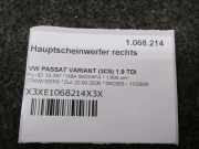 Hauptscheinwerfer rechts 3C VW PASSAT VARIANT (3C5) 1.9 TDI 77 KW 3C0941006J