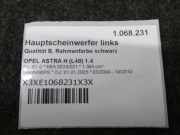 Hauptscheinwerfer links Qualität B, Rahmenfarbe schwarz OPEL ASTRA H (L48) 1.4 66 KW 24451032