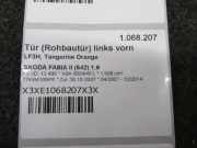 Tür (Rohbautür) links vorn LF3H / 9771, mandarine SKODA FABIA II (542) 1.6 77 KW