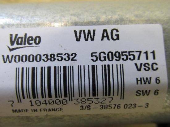 Wischermotor hinten VW GOLF VII (5G1) 1.6 TDI 81 KW 5G0955711 Bild Wischermotor hinten VW GOLF VII (5G1) 1.6 TDI 81 KW 5G0955711