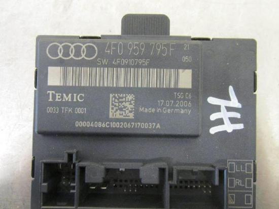 Steuergerät Tür hinten links AUDI A6 AVANT (4F5, C6) 2.7 TDI 132 KW 4F0959795F Bild Steuergerät Tür hinten links AUDI A6 AVANT (4F5, C6) 2.7 TDI 132 KW 4F0959795F