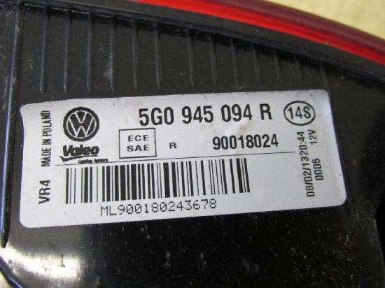 Rückleuchte innen rechts VW GOLF VII (5G1) 1.6 TDI 81 KW 5G0945094R Bild Rückleuchte innen rechts VW GOLF VII (5G1) 1.6 TDI 81 KW 5G0945094R