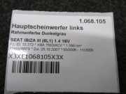 Hauptscheinwerfer links Rahmenfarbe Dunkelgrau SEAT IBIZA III (6L1) 1.4 16V 63 KW 6L1941005M