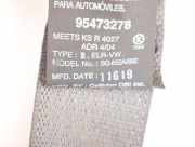 Gurt hinten rechts Chevrolet CAPTIVA 95473278 3. Reihe 10-2011