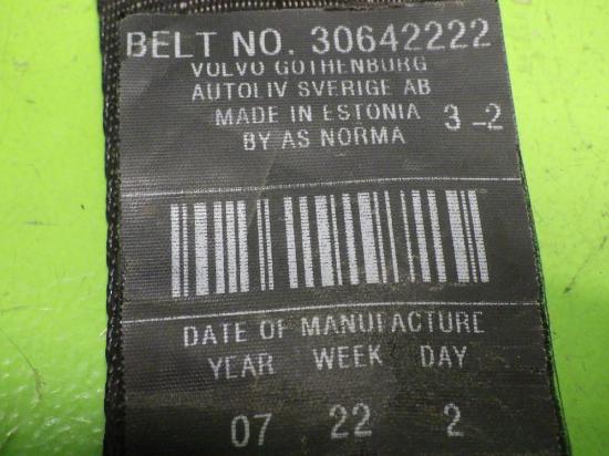 Sicherheitsgurt vorne links VOLVO C30 D5 Bild Sicherheitsgurt vorne links VOLVO C30 D5