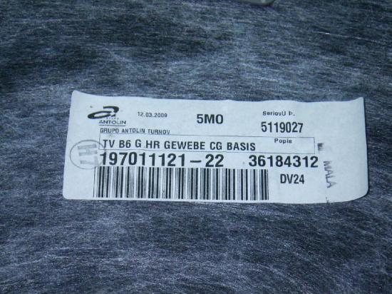 T?rverkleidung hinten rechts VW PASSAT (3C2) 2.0 TDI 16V 3C5867212KJ Bild T?rverkleidung hinten rechts VW PASSAT (3C2) 2.0 TDI 16V 3C5867212KJ