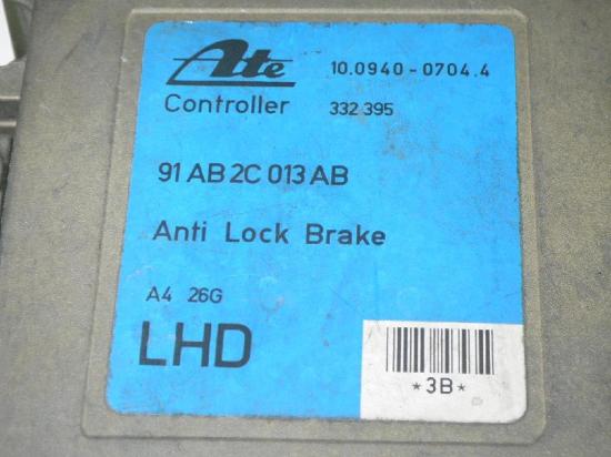 ABS Steuergerät FORD ESCORT V (GAL) 1.8 D 91AB2C013AB Bild ABS Steuergerät FORD ESCORT V (GAL) 1.8 D 91AB2C013AB